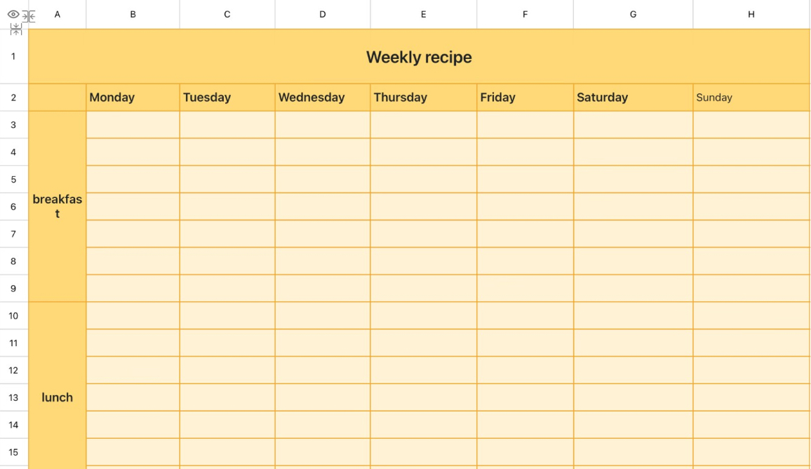 Weekly recipe